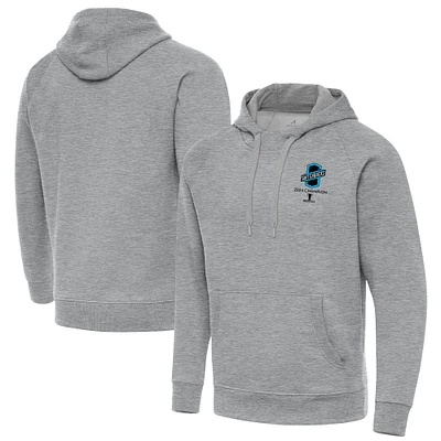 Men's Antigua Heather Gray Colorado Springs Switchbacks FC 2024 USL Champions Victory Pullover Hoodie