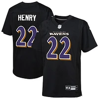 Youth Nike Derrick Henry Carbon Black Baltimore Ravens Fashion Game Jersey