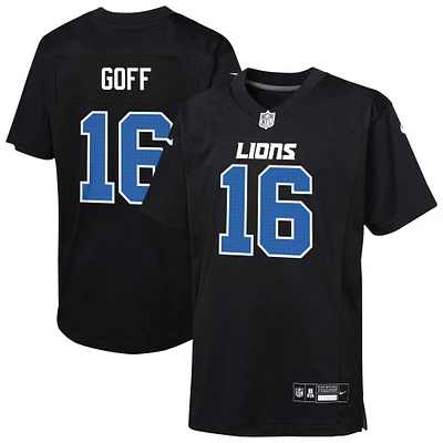 Youth Nike Jared Goff Carbon Black Detroit Lions Fashion Game Jersey