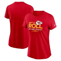 Women's Nike Red Kansas City Chiefs 2024 AFC West Division Champions Locker Room Trophy Collection T-Shirt