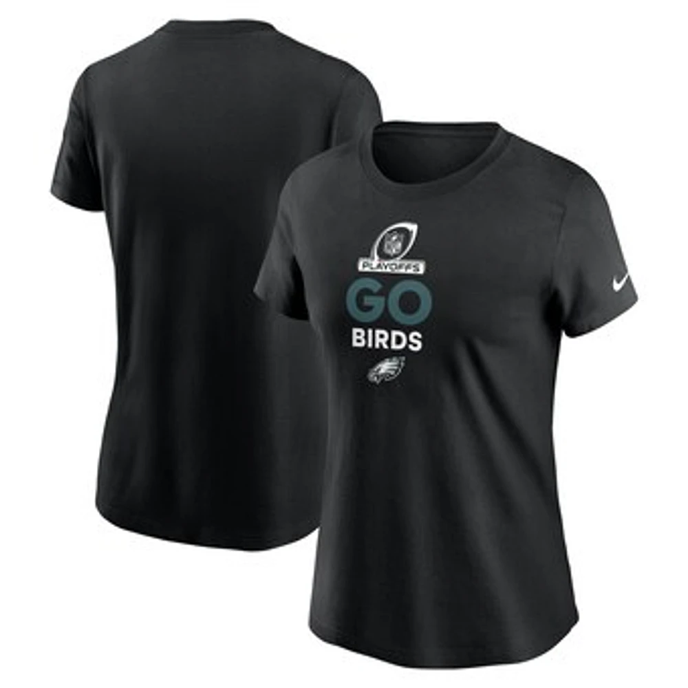 Women's Nike Black Philadelphia Eagles 2024 NFL Playoffs T-Shirt