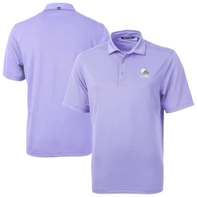 Men's Cutter & Buck  Purple Cleveland Browns Virtue Eco Pique Recycled Polo