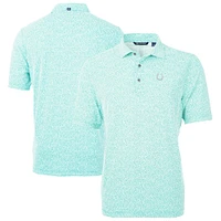 Men's Cutter & Buck Mint Indianapolis Colts Virtue Eco Pique Botanical Print Recycled Polo