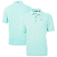 Men's Cutter & Buck Mint New York Giants Virtue Eco Pique Botanical Print Recycled Polo