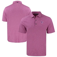 Men's Cutter & Buck Heather Pink Houston Texans Forge Eco Stretch Recycled Polo