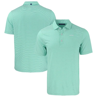 Men's Cutter & Buck Light Green New Orleans Saints Forge Eco Double Stripe Stretch Recycled Polo