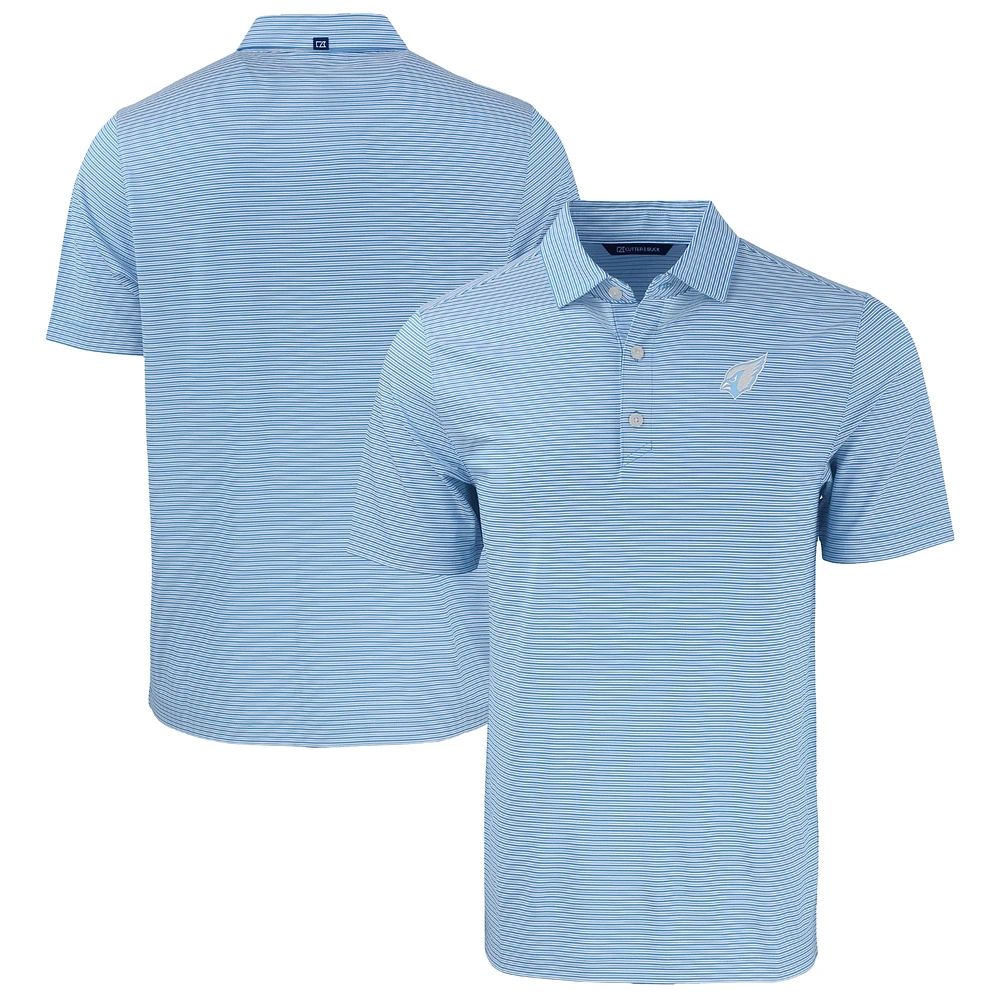Men's Cutter & Buck Powder Blue Arizona Cardinals Forge Eco Double Stripe Stretch Recycled Polo
