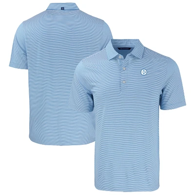 Men's Cutter & Buck Powder Blue Pittsburgh Steelers Forge Eco Double Stripe Stretch Recycled Polo