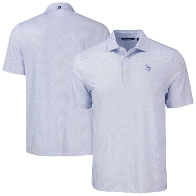 Men's Cutter & Buck  Purple Minnesota Vikings Pike Eco Diamond Dot Print Recycled Polo