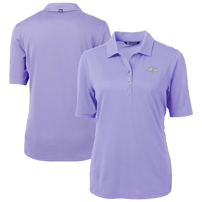 Women's Cutter & Buck  Purple Baltimore Ravens Virtue Eco Pique Recycled Polo