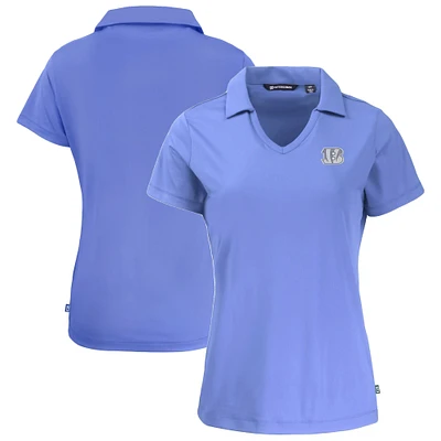 Women's Cutter & Buck  Purple Cincinnati Bengals Daybreak Eco Recycled V-Neck Polo