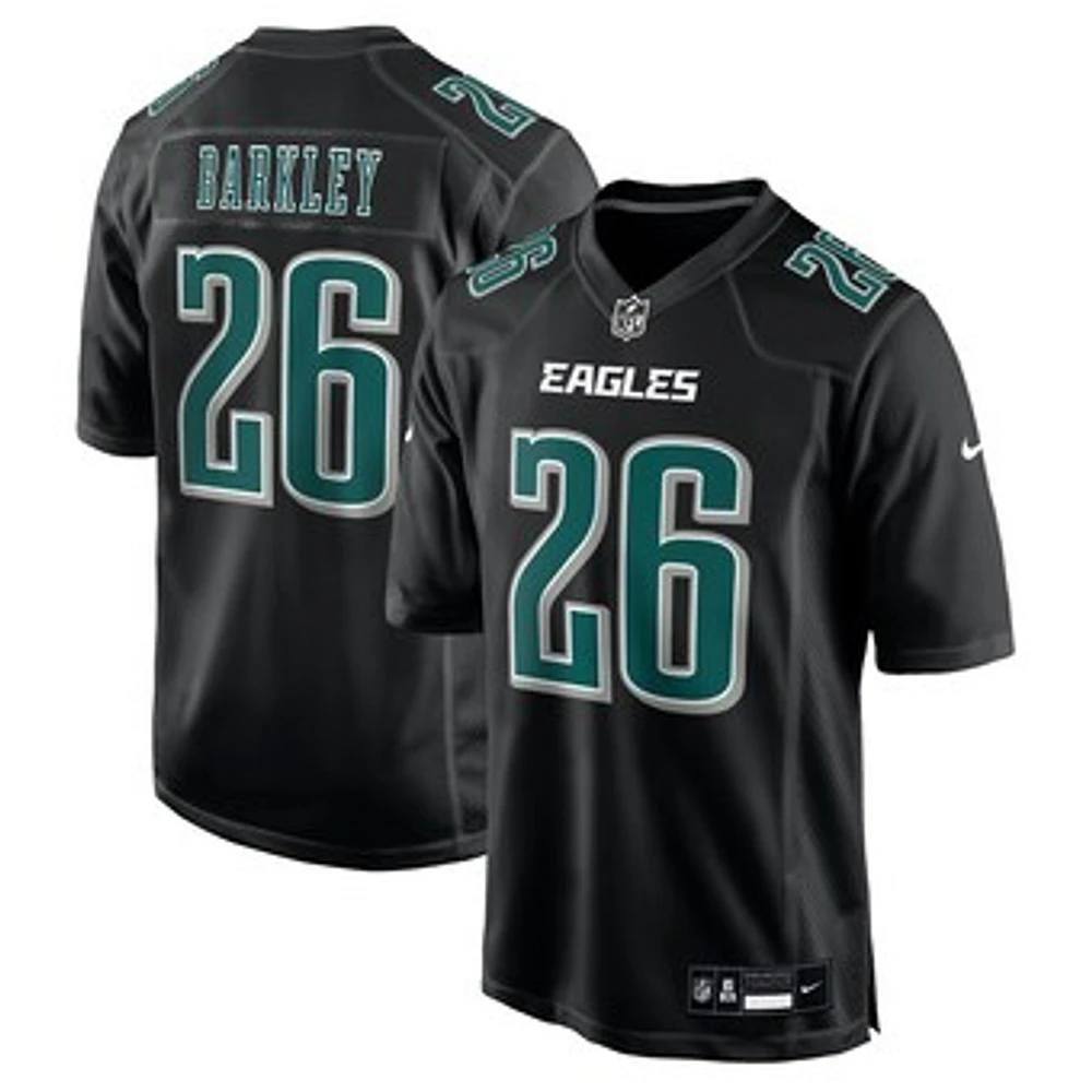 Men's Nike Saquon Barkley Carbon Black Philadelphia Eagles Fashion Jersey