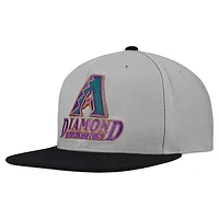 Men's Mitchell & Ness Gray Arizona Diamondbacks Cooperstown Collection Basic Flip Snapback Hat