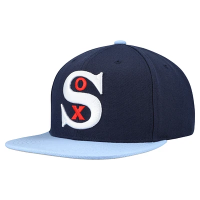 Men's Mitchell & Ness Navy Chicago White Sox Cooperstown Collection Basic Flip Snapback Hat