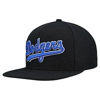 Men's Mitchell & Ness Black Los Angeles Dodgers Cooperstown Collection Basic Flip Snapback Hat