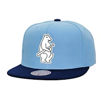Men's Mitchell & Ness Light Blue Chicago Cubs Cooperstown Collection Basic Flip Snapback Hat
