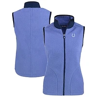 Women's Cutter & Buck  Lavender Indianapolis Colts Cascade Eco Fleece Full-Zip Vest
