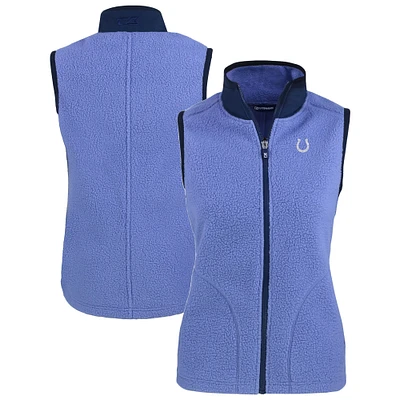 Women's Cutter & Buck  Lavender Indianapolis Colts Cascade Eco Fleece Full-Zip Vest