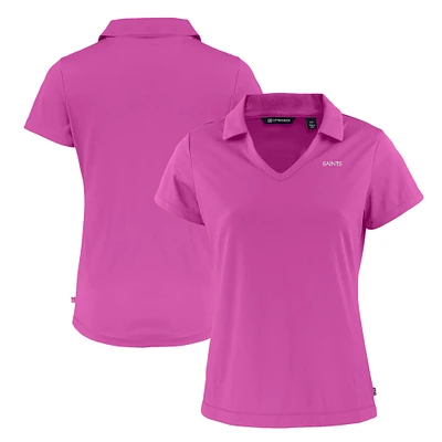 Women's Cutter & Buck New Orleans Saints Daybreak Eco Recycled V-Neck Polo