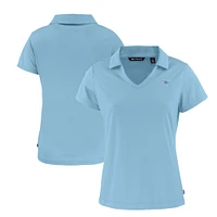 Women's Cutter & Buck  Powder Blue New England Patriots Daybreak Eco Recycled V-Neck Polo