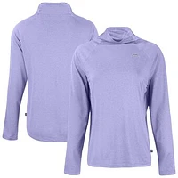 Women's Cutter & Buck  Purple Los Angeles Chargers Coastline Epic Comfort Eco Recycled Funnel Neck Top