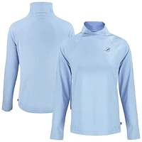 Women's Cutter & Buck  Powder Blue Miami Dolphins Coastline Epic Comfort Eco Recycled Funnel Neck Top