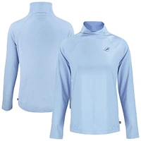 Women's Cutter & Buck  Powder Blue Miami Dolphins Coastline Epic Comfort Eco Recycled Funnel Neck Top