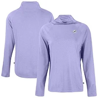 Women's Cutter & Buck  Purple Miami Dolphins Coastline Epic Comfort Eco Recycled Funnel Neck Top