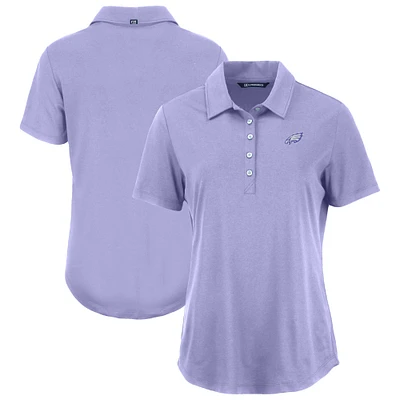 Women's Cutter & Buck Purple Philadelphia Eagles Coastline Epic Comfort Eco Recycled Polo