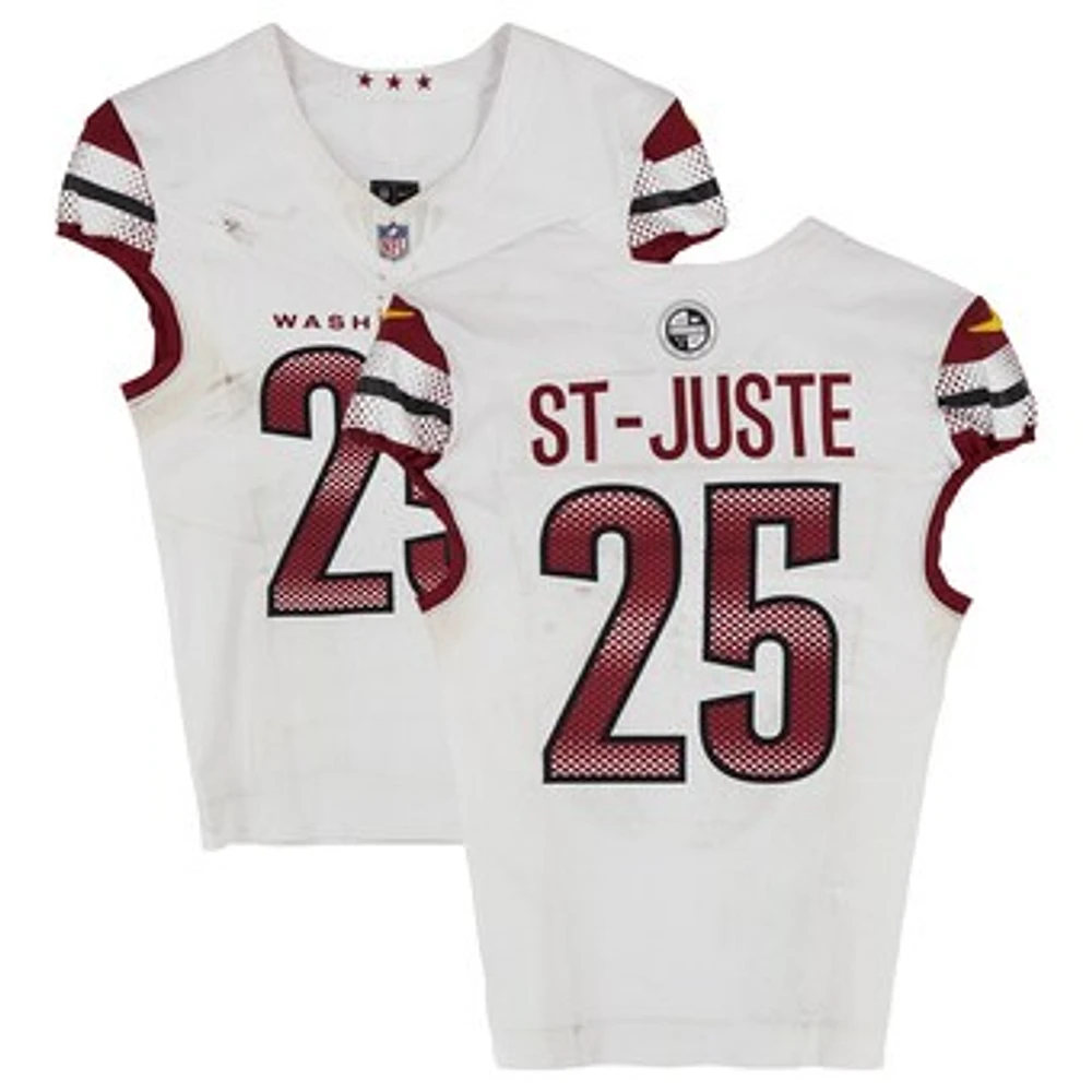 Benjamin St-Juste Washington Commanders Game-Used #25 White Jersey vs. New York Giants on November 3, 2024