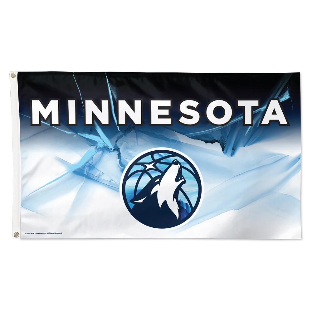 WinCraft  Minnesota Timberwolves 2024/25 City Edition One-Sided 3' x 5' Deluxe Flag