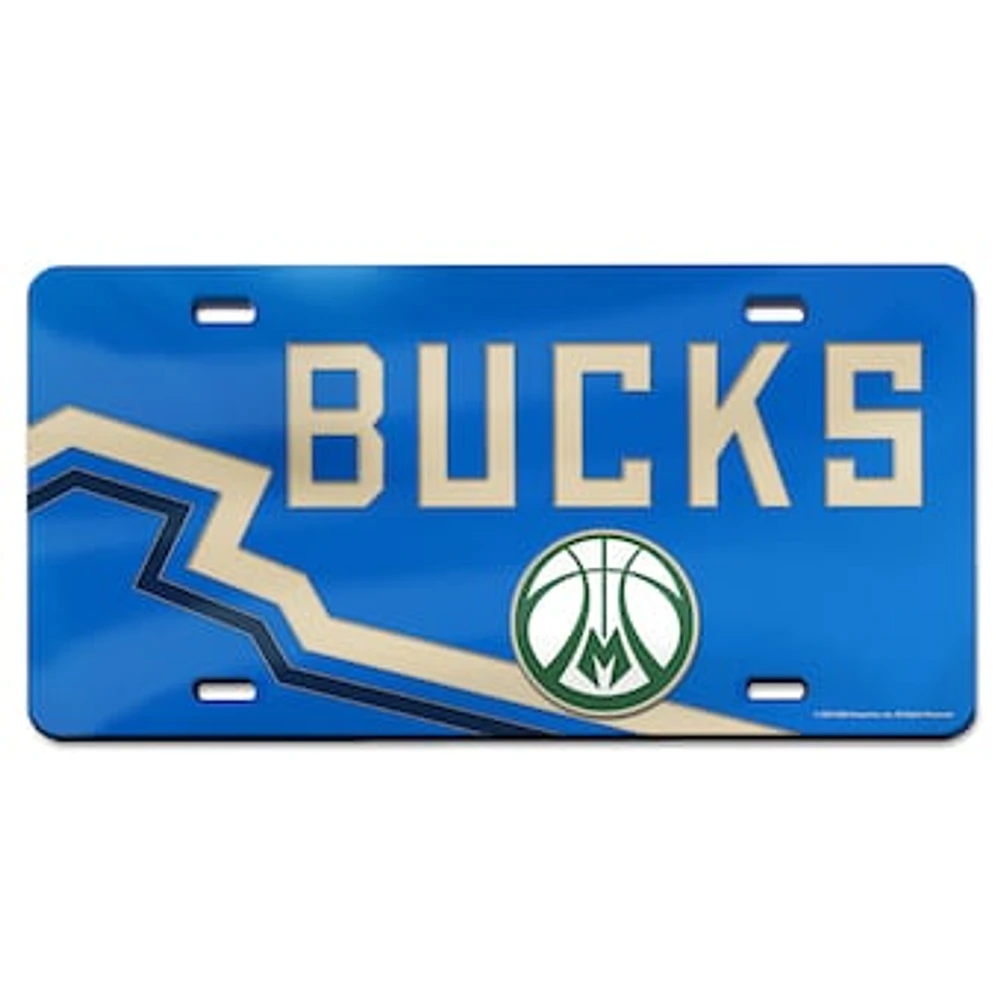 WinCraft  Milwaukee Bucks 2024/25 City Edition Laser-Cut Acrylic License Plate