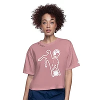 Women's Starter  Pink Indianapolis Colts Play the Ball Boxy Cropped T-Shirt