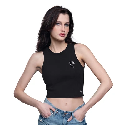 Women's Starter  Black Atlanta Falcons Show Up Cropped Tank Top