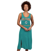 Women's G-III 4Her by Carl Banks  Aqua Miami Dolphins Center Field Maxi Dress