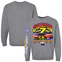 Men's Checkered Flag Sports Heather Gray Justin Allgaier 2024 NASCAR Xfinity Series Champion Fleece Pullover Sweatshirt