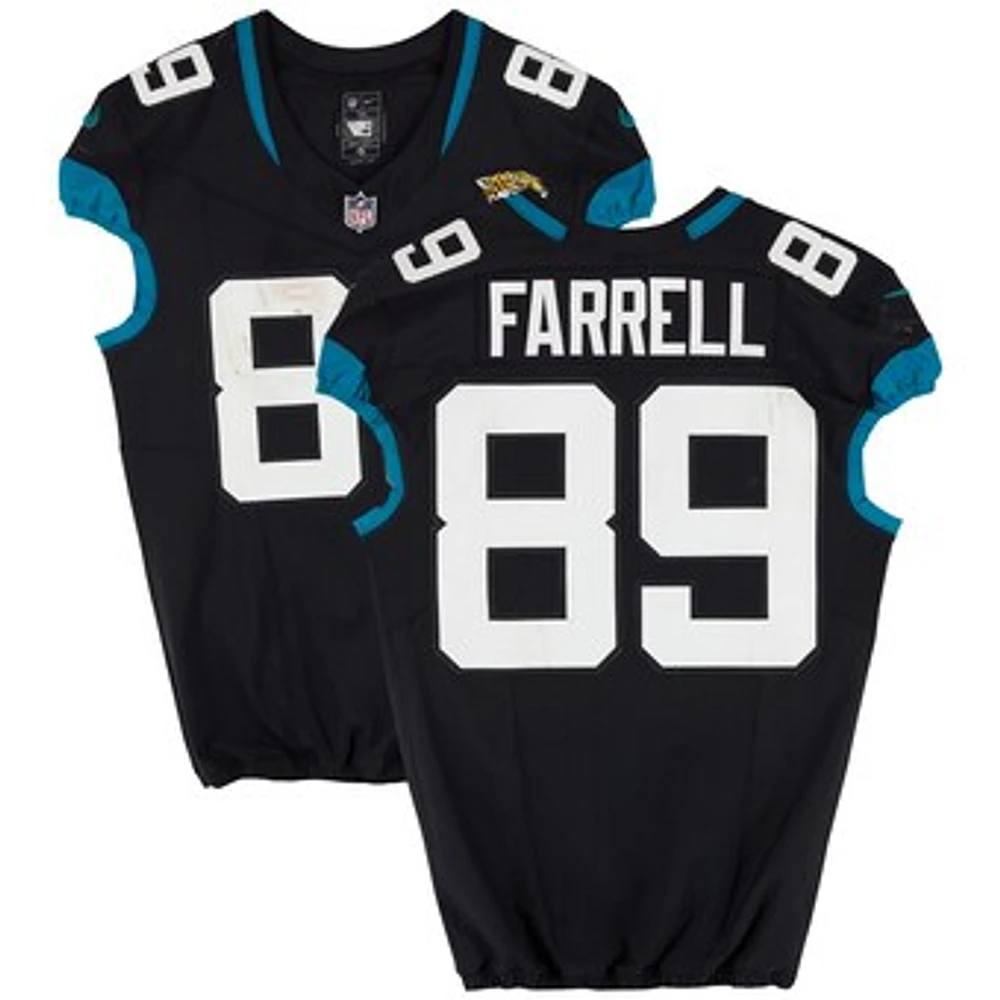 Luke Farrell Jacksonville Jaguars Game-Used #89 Black Jersey vs. Minnesota Vikings on November 10, 2024