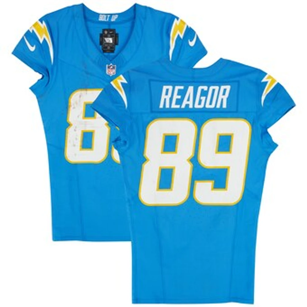 Jalen Reagor Los Angeles Chargers Game-Used #89 Powder Blue Jersey vs. Tennessee Titans on November 10, 2024