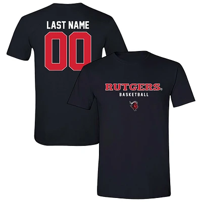 Unisex  Black Rutgers Scarlet Knights Collegiate Men's Basketball NIL Pick-A-Player T-Shirt