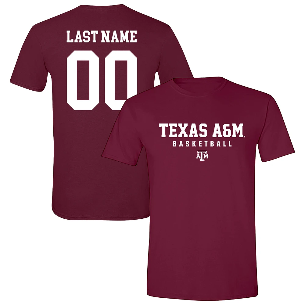 Unisex Maroon Texas A&M Aggies Collegiate Men's Basketball NIL Pick-A-Player T-Shirt