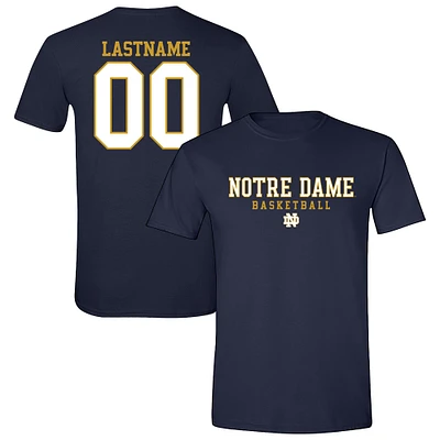 Unisex  Navy Notre Dame Fighting Irish Collegiate Men's Basketball NIL Pick-A-Player T-Shirt
