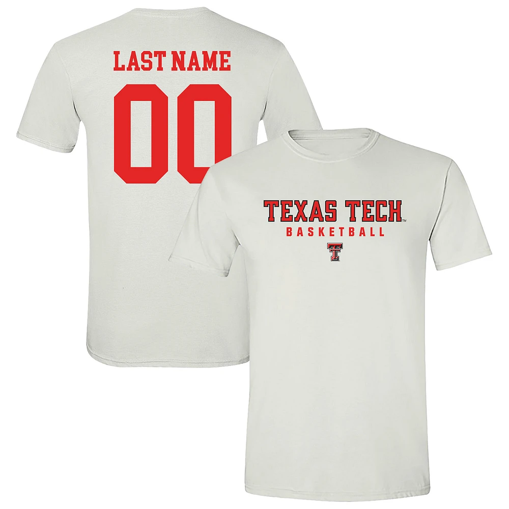 Unisex White Texas Tech Red Raiders Collegiate Men's Basketball NIL Pick-A-Player T-Shirt