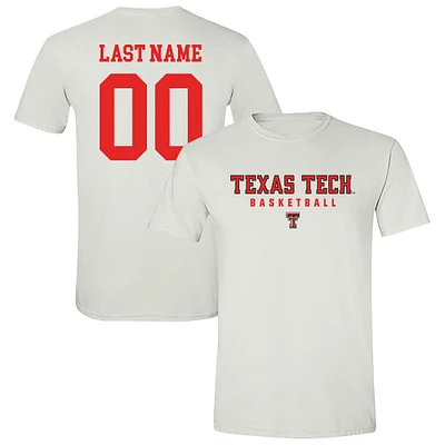 Unisex  White Texas Tech Red Raiders Collegiate Men's Basketball NIL Pick-A-Player T-Shirt