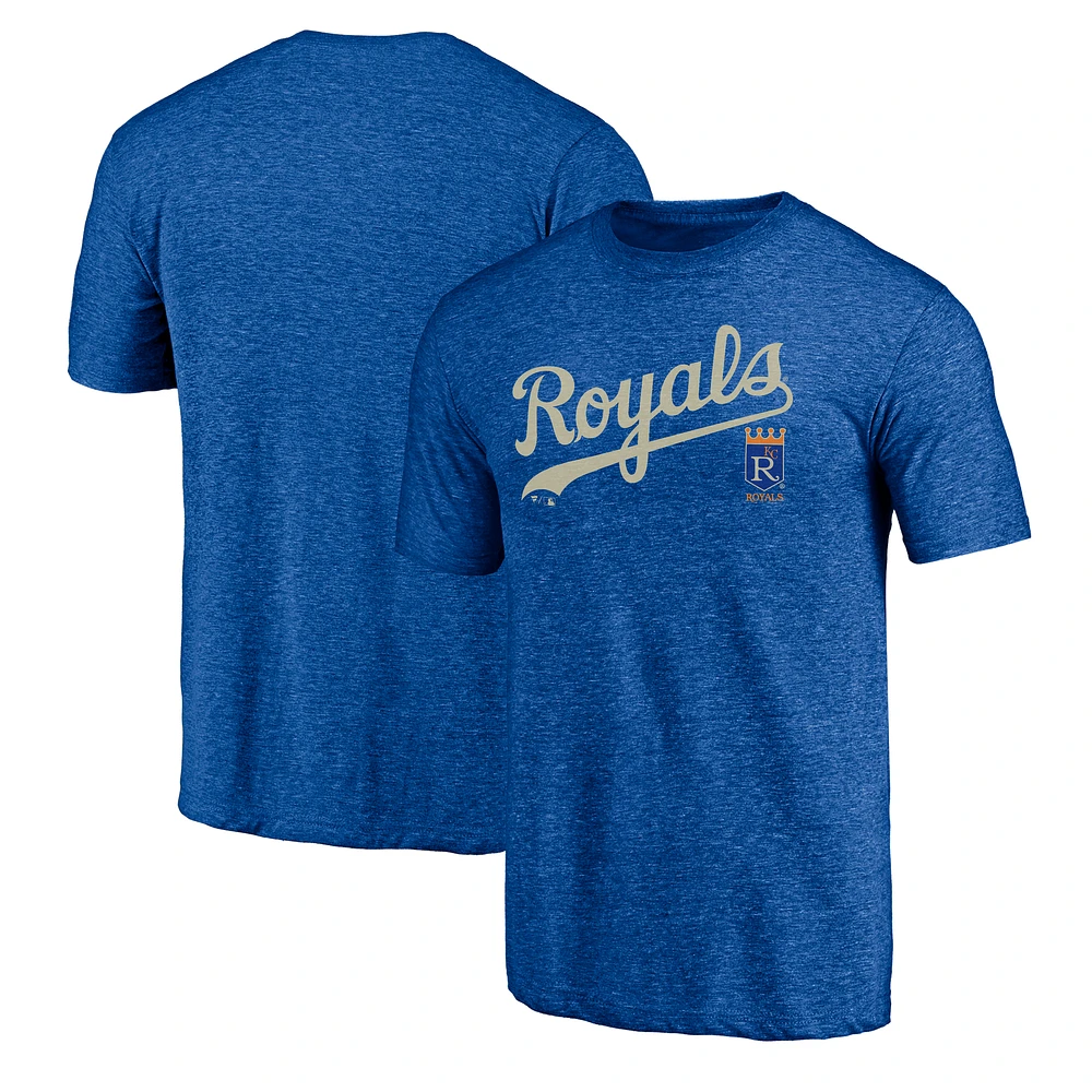 Men's Royal Kansas City Royals Cooperstown Series Sweep Tri-Blend T-Shirt