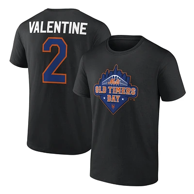 Men's Bobby Valentine Black New York Mets Old Timers Day T-Shirt