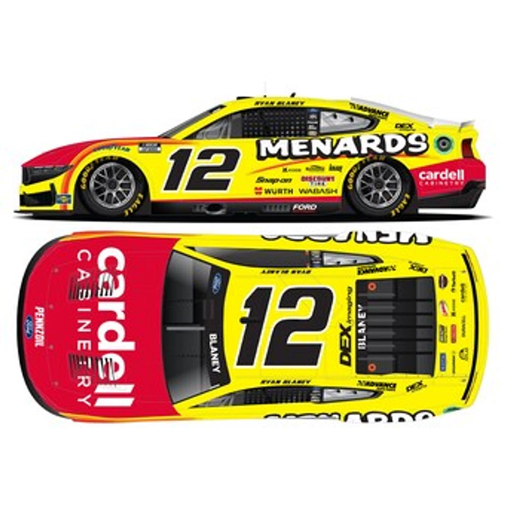 Action Racing Ryan Blaney 2025 #12 Menards 1:24 Elite Die-Cast Ford Mustang