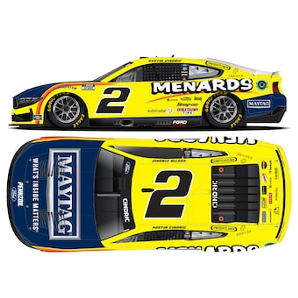 Action Racing Austin Cindric 2025 #2 Menards 1:24 Regular Paint Die-Cast Ford Mustang