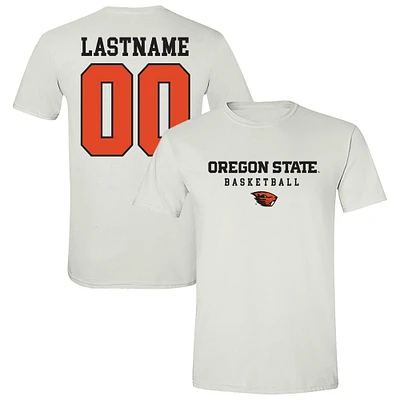 Unisex  White Oregon State Beavers NIL Pick-A-Player Women's Basketball Shirsey T-Shirt