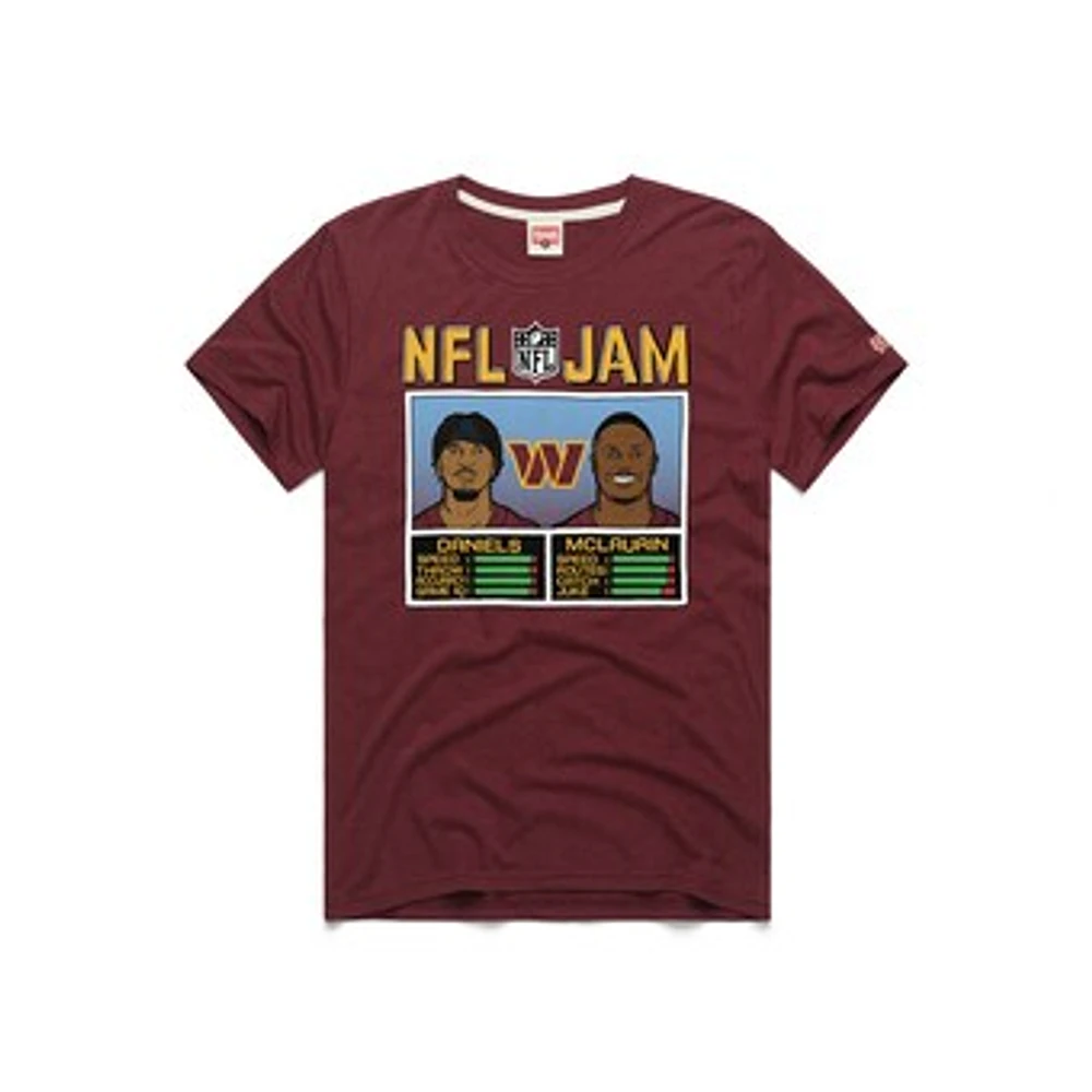 Men's Homage Jayden Daniels & Terry McLaurin Burgundy Washington Commanders NFL Jam Tri-Blend T-Shirt