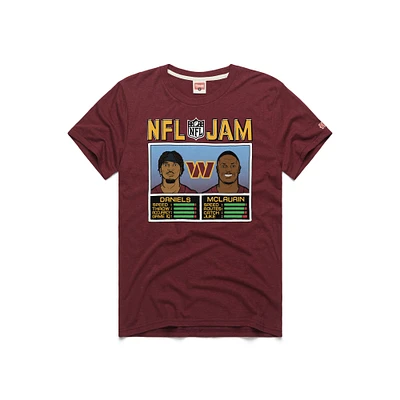 Men's Homage Jayden Daniels & Terry McLaurin Burgundy Washington Commanders NFL Jam Tri-Blend T-Shirt